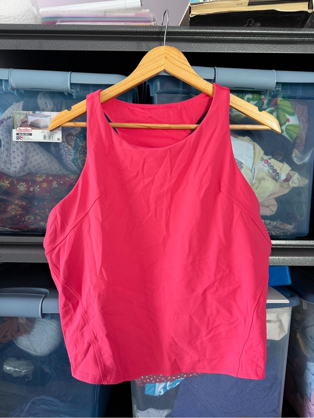 Lululemon Wunder Train Lip Gloss Hot Pink Racerback Tank Top Size 20